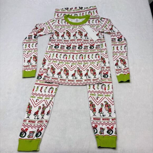 Hanna Andersson Dr Seuss Grinch Fair Isle Pajama Set Youth Size 160cm US 14 - Picture 11 of 12